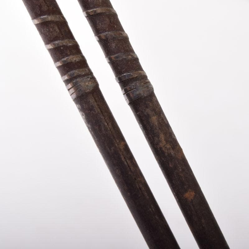 茶道具　内藤四郎作　古鉄　火箸　二種二組　共箱　C　7511