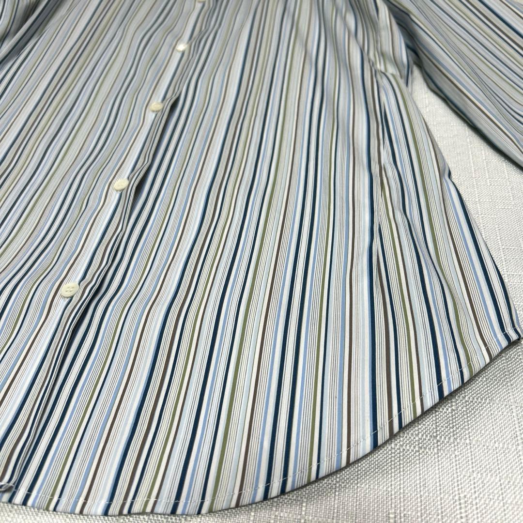 タグ付き Loro Piana ロロピアーナ ストライプ 長袖 シャツ 40