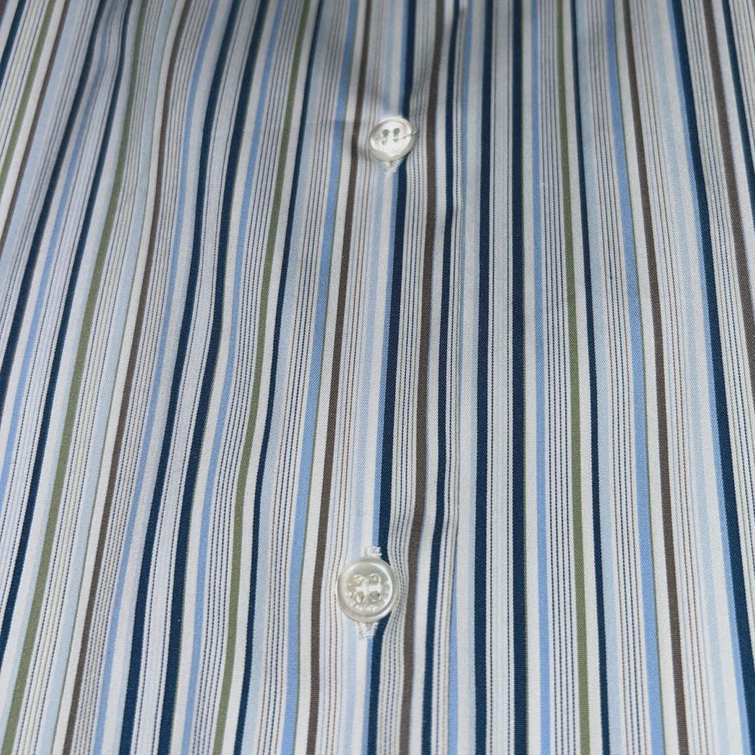 タグ付き Loro Piana ロロピアーナ ストライプ 長袖 シャツ 40