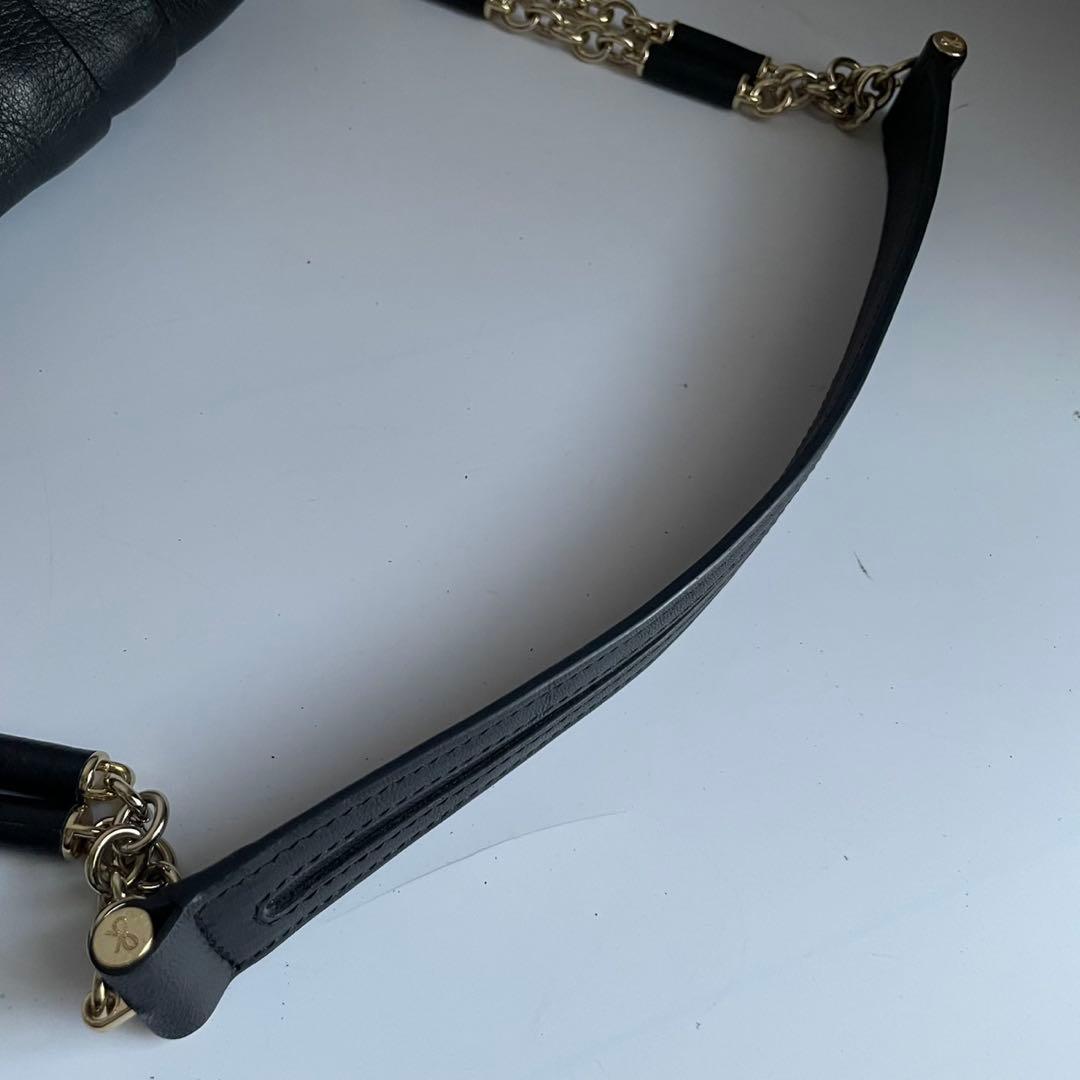 ✨️未使用級✨️ ANYAHINDMARCH チェーン ハンドバッグ 黒色 レザー