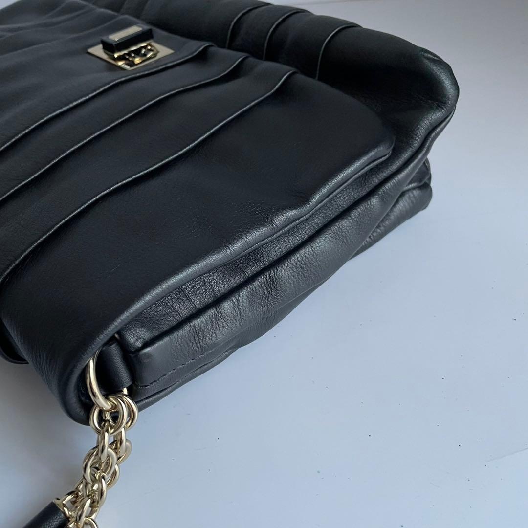 ✨️未使用級✨️ ANYAHINDMARCH チェーン ハンドバッグ 黒色 レザー