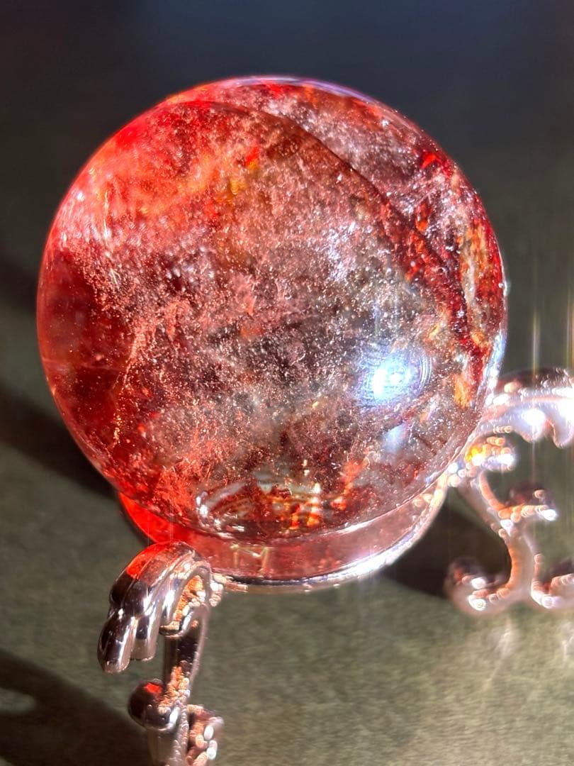 高品質　ファイヤークォーツ　スフィア　ファイアークォーツ（新品未使用）虹