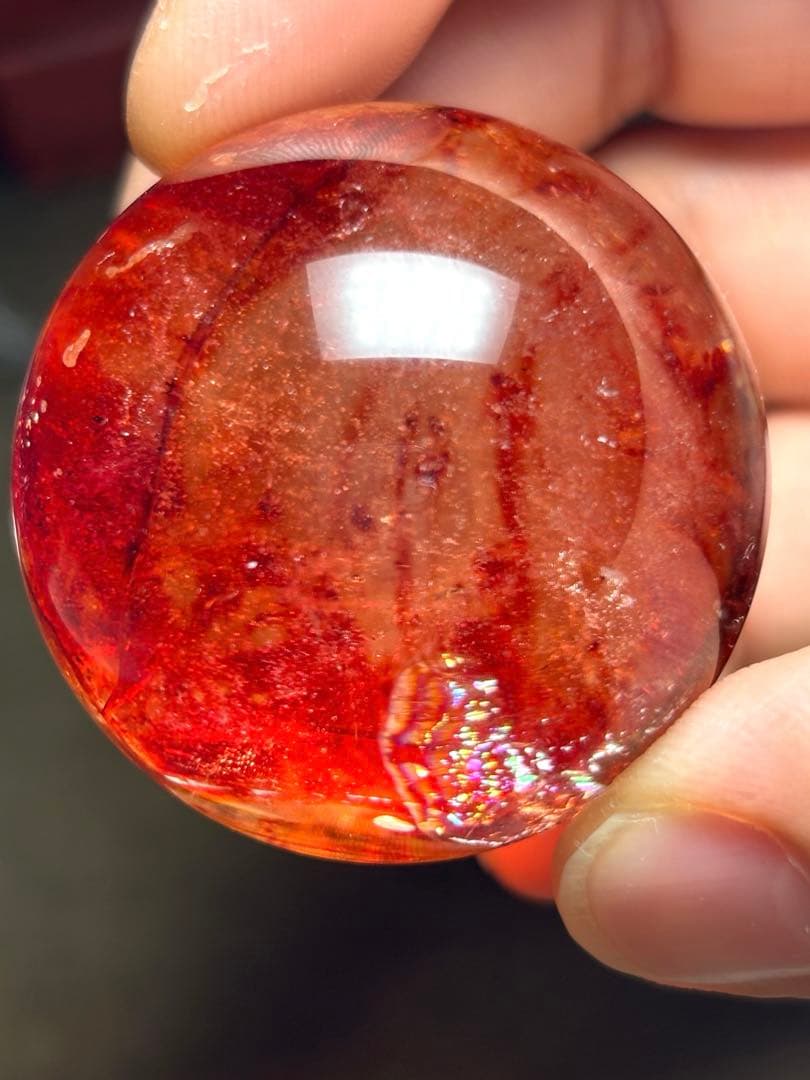 高品質　ファイヤークォーツ　スフィア　ファイアークォーツ（新品未使用）虹