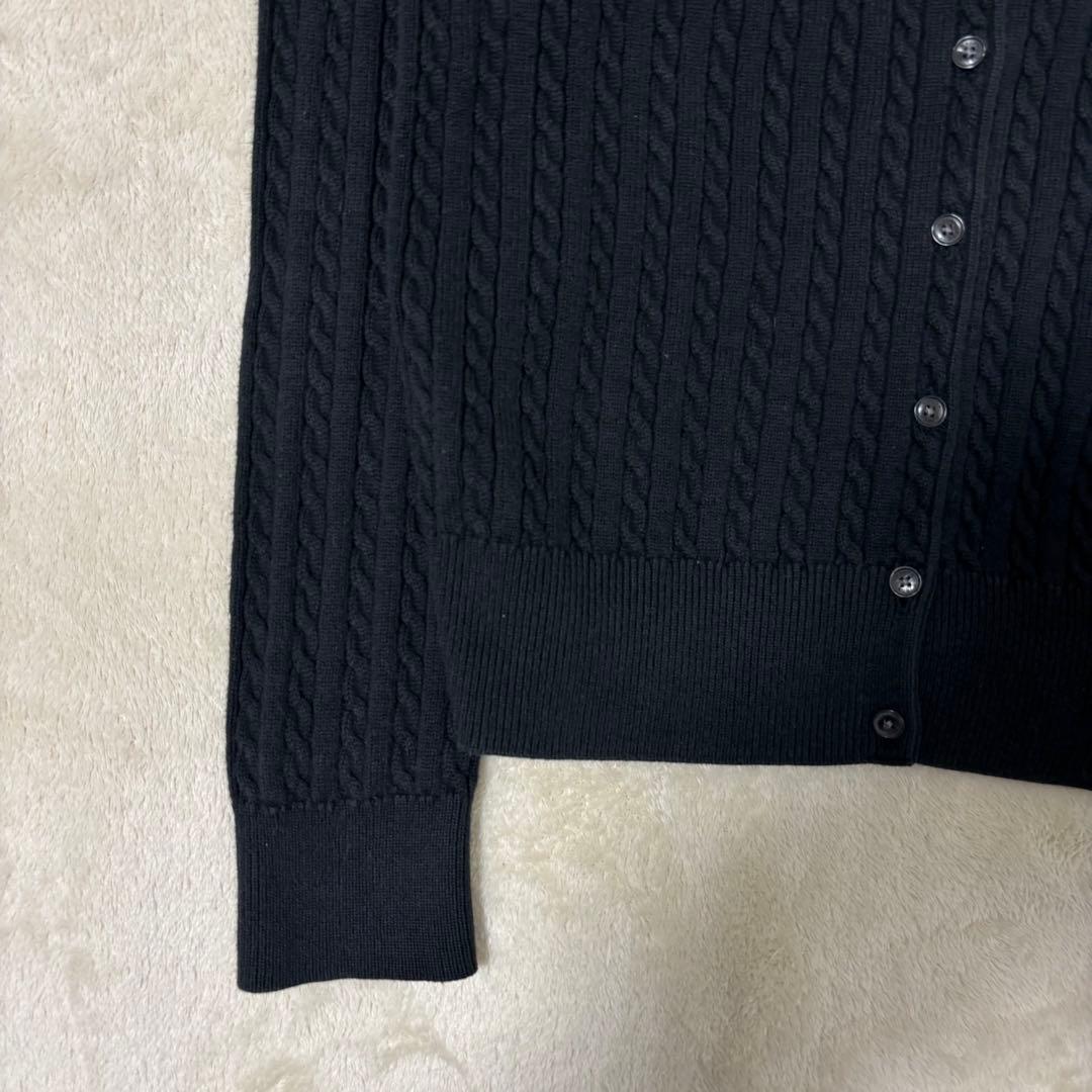 【人気】ポロ ラルフローレン ケーブルニット カーディガン ブラック