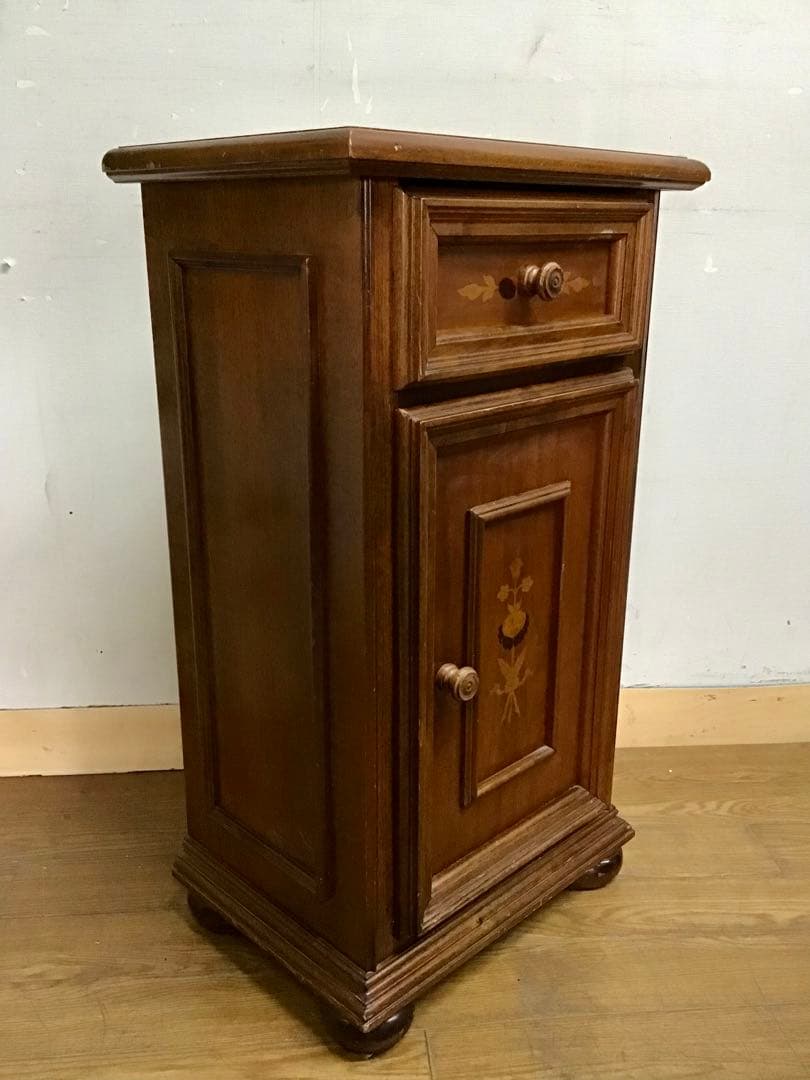 管364☆イタリア製☆象嵌細工☆アンティーク☆電話台☆花台☆チェスト