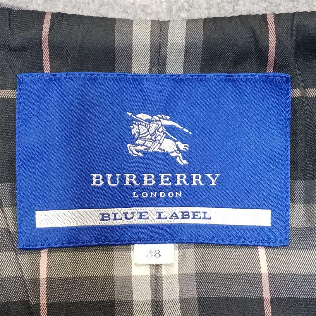 ✨美品✨バーバリーブルーレーベル　アンゴラ混 コート　ノバチェック　ダブル