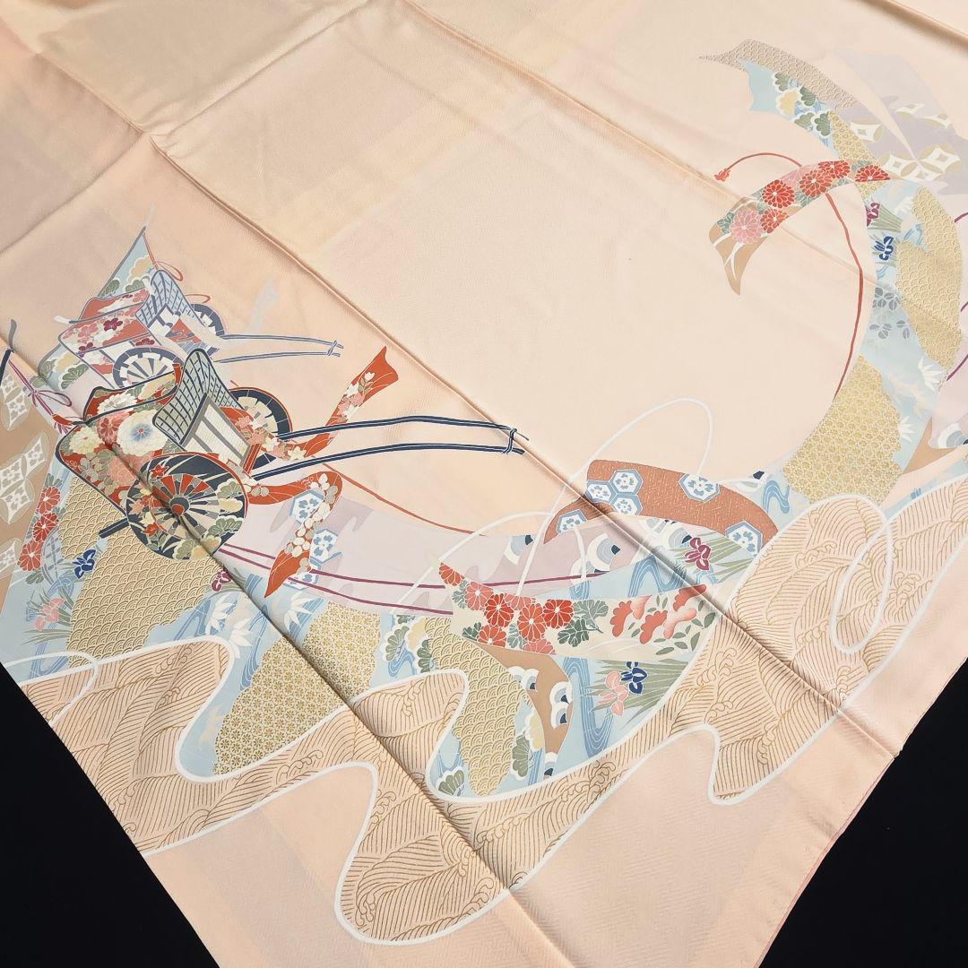 【予約済】着物と帯京月花 m3776 ■割と綺麗な正絹訪問着4点■加賀/友禅