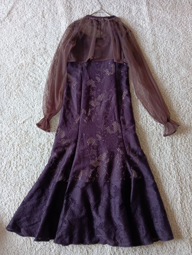 【美品】ドリードール シフォン チュール レースワンピース オケージョンドレス