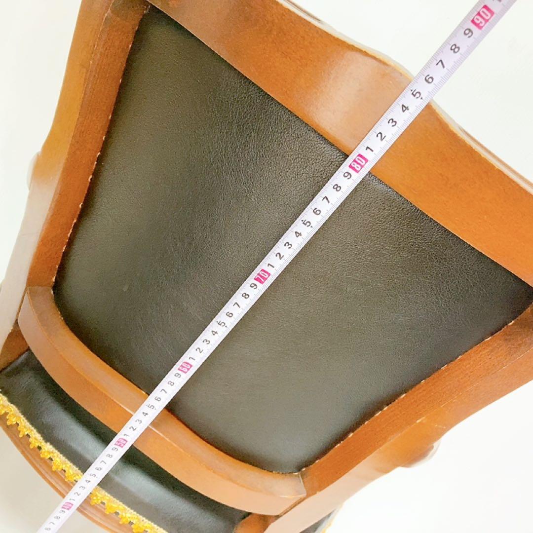 アンティーク　クラシックスタイル　アームチェア 猫脚　椅子　合皮　サロンチェア