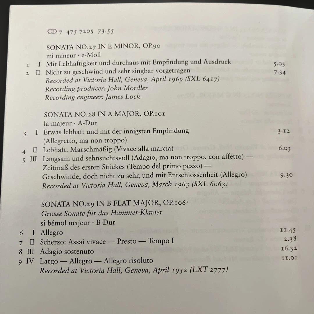 バックハウス／ベートーヴェン ピアノ・ソナタ全集（新盤）8CD