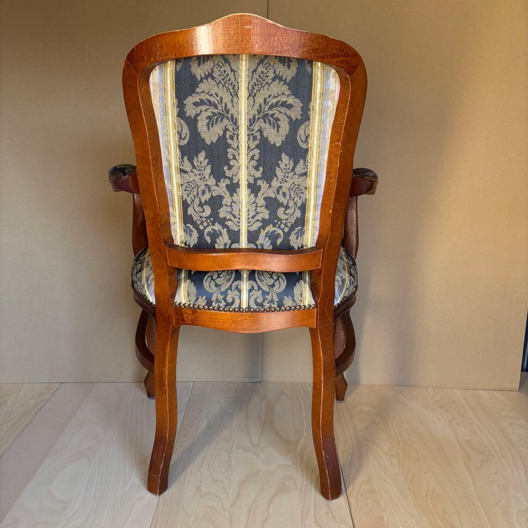 イタリア製 猫脚 アンティーク アームチェア クラシック 鋲打ち 1脚