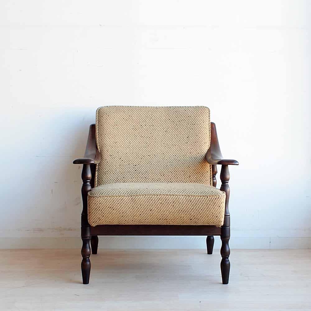 オールドカリモク シングルソファ A ビンテージ ZR24194