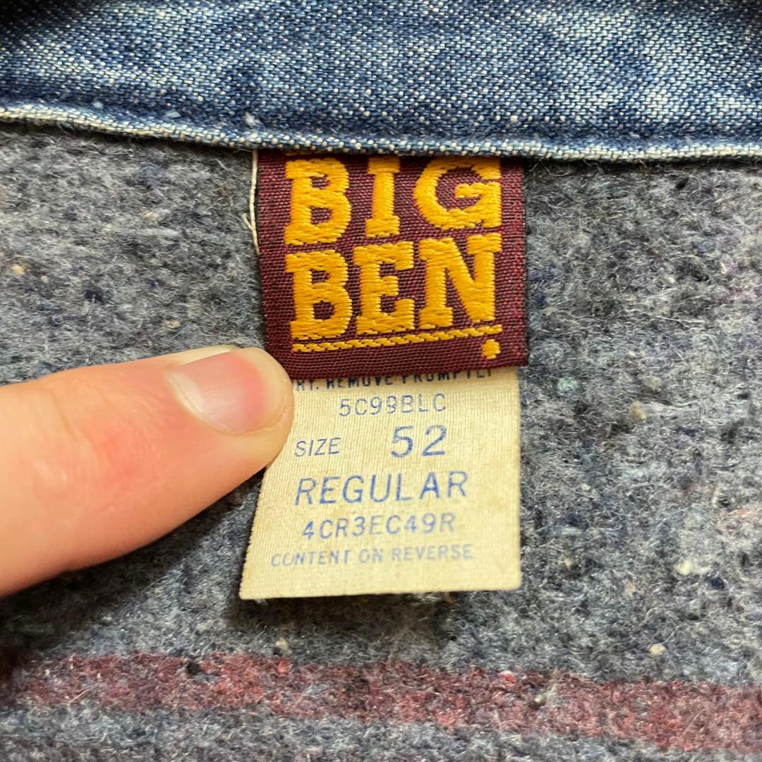 80s USA製 BIG BEN カバーオール 裏ブランケット デニム 52