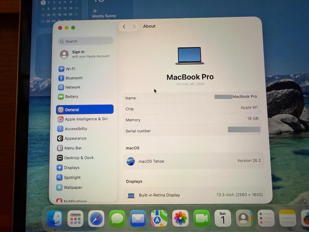 【美品】MacBook Pro 13 M1 16GB/512GB