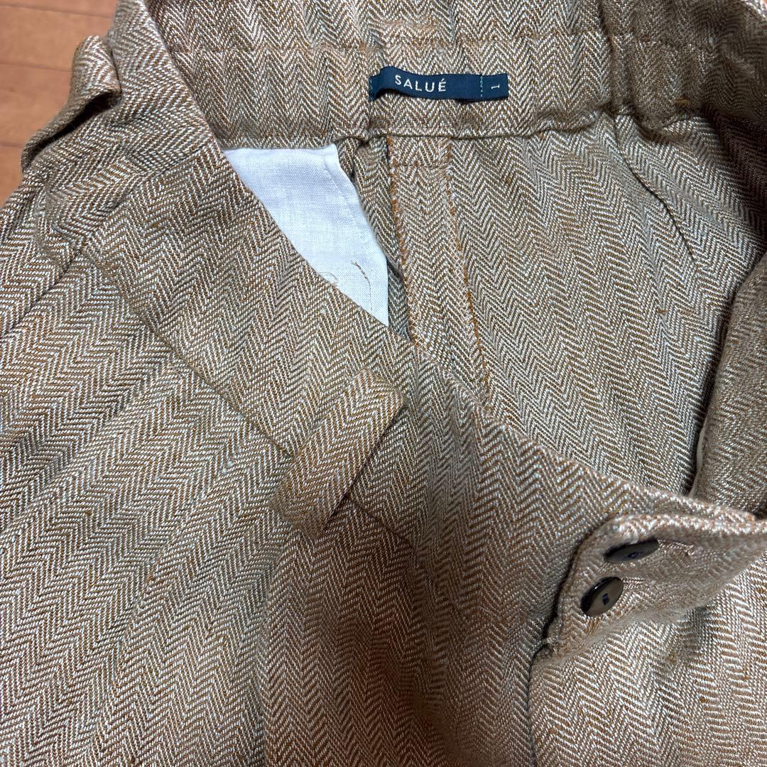 SALUÉ サルエヘリンボーン ツータック　エッグパンツ サイズ1 リゼッタ