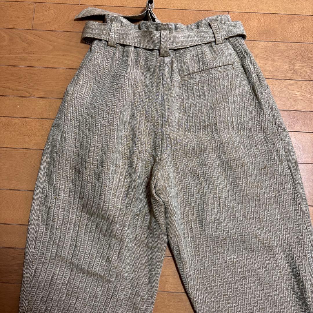 SALUÉ サルエヘリンボーン ツータック　エッグパンツ サイズ1 リゼッタ