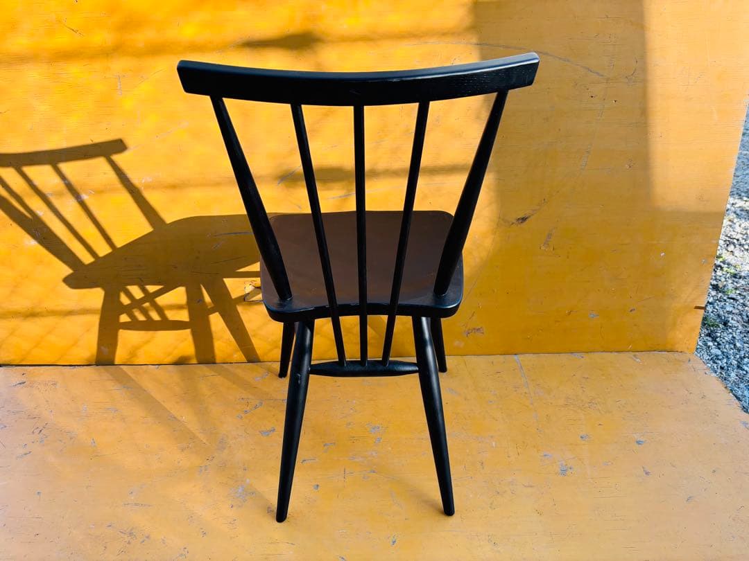 J46★関家具★キキチェア ダイニングチェア ブラック クラッシュゲート