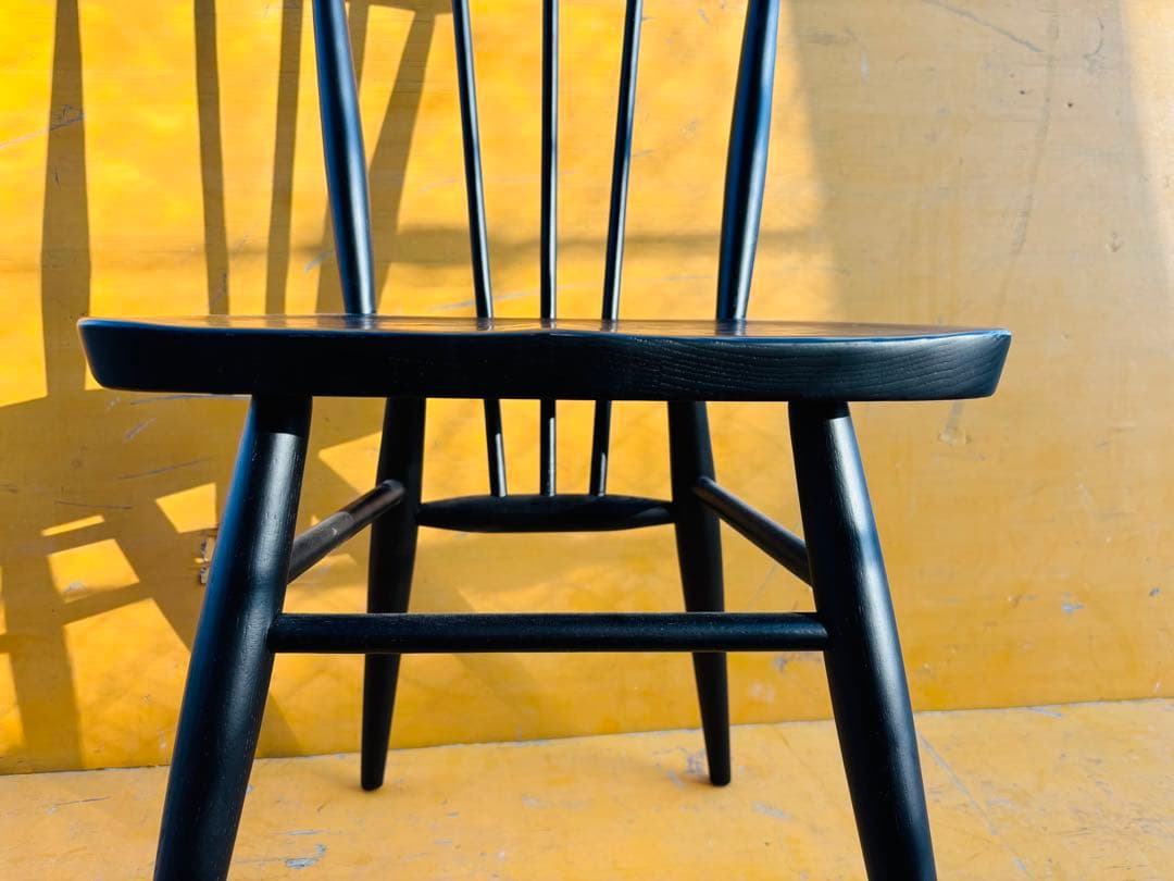 J46★関家具★キキチェア ダイニングチェア ブラック クラッシュゲート