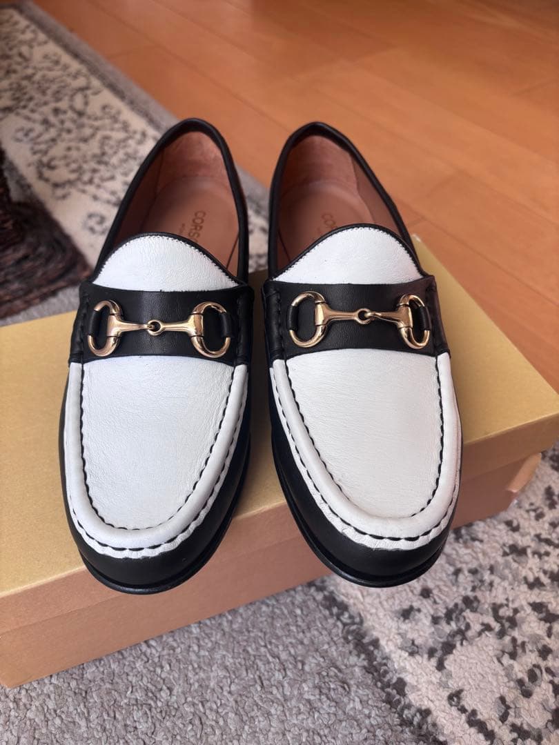 CORSA ROMA 9 ローファー・革靴 ホワイト・ブラック