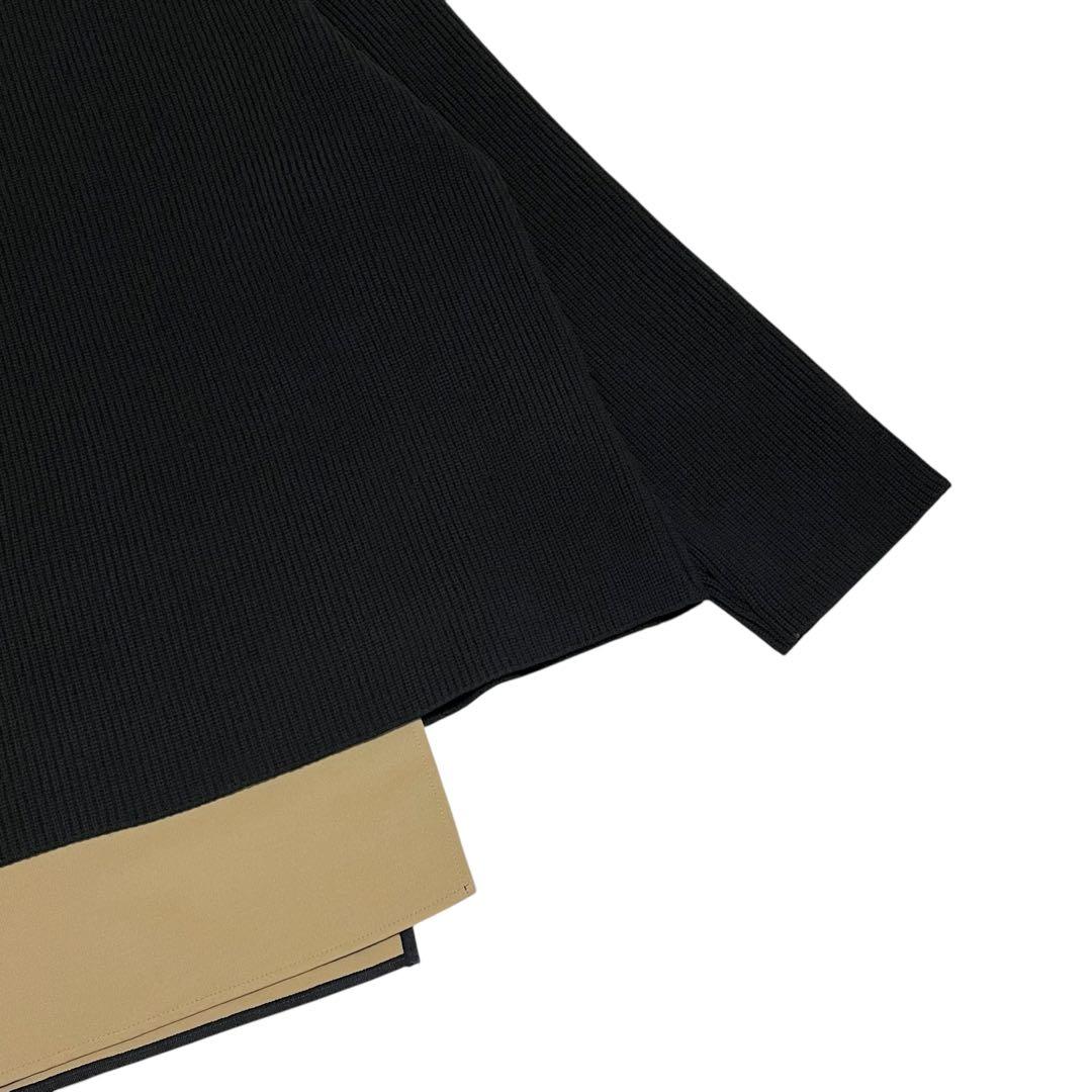 美品✨　アドーア ADORE ニットドッキングドライチノ ポンチョ キャメル