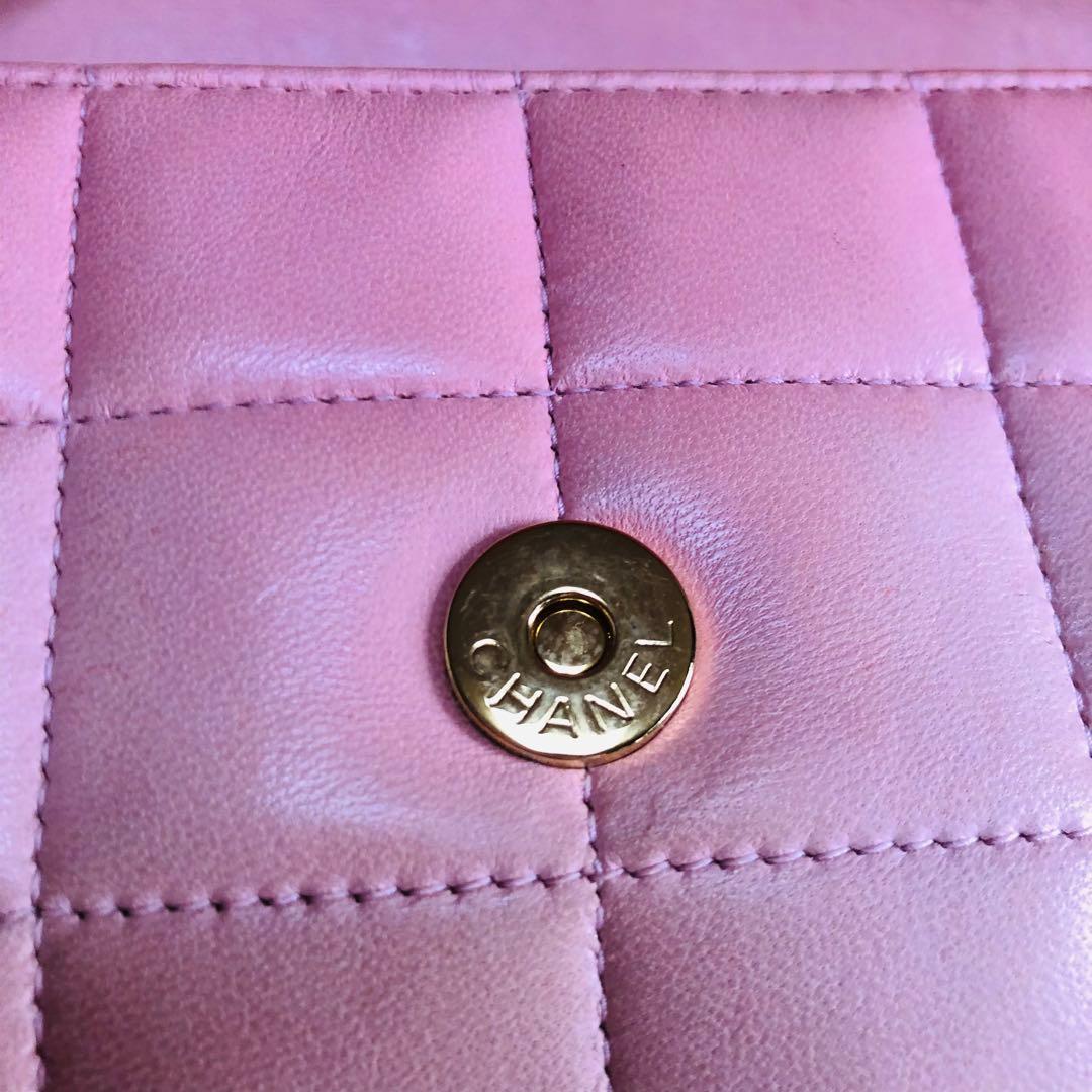 CHANEL シャネル チェーンショルダーバッグ ラムスキン カメリア