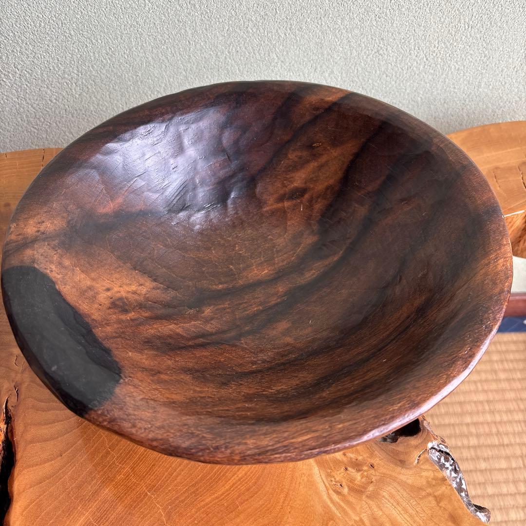 黒柿 深鉢 青峰重倫造 直径17cm 共箱