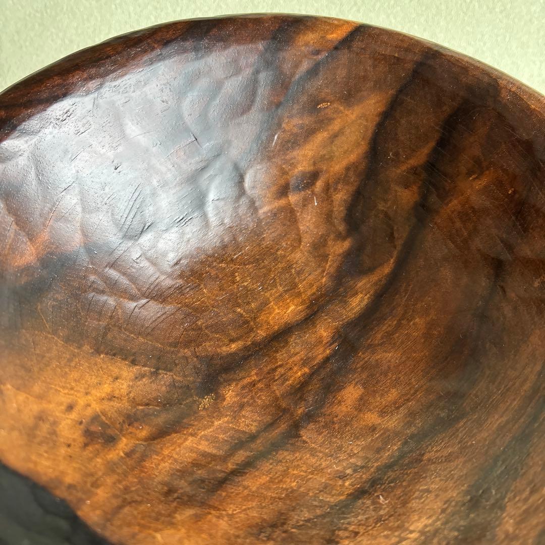 黒柿 深鉢 青峰重倫造 直径17cm 共箱