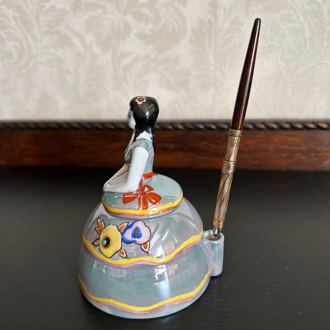 オールドノリタケ　ラスター彩 デコレディ　インク瓶