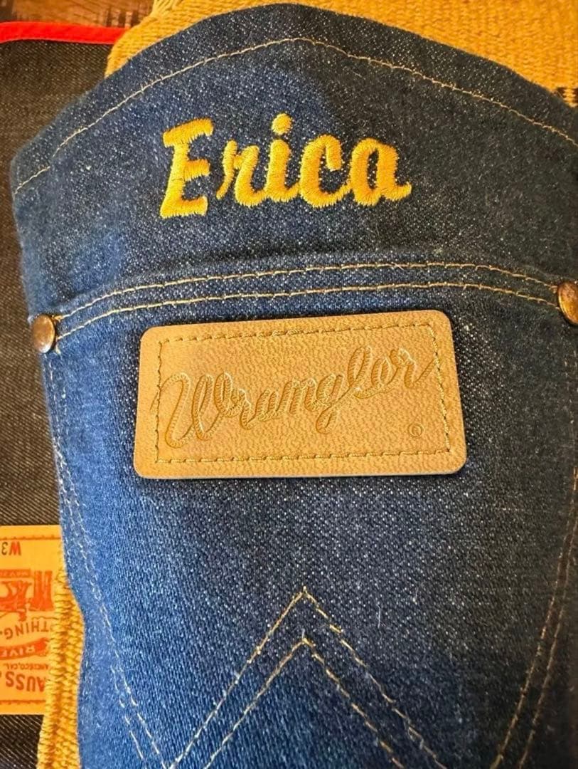 ビンテージ ラングラー ソックス デニム インテリア 刺繍