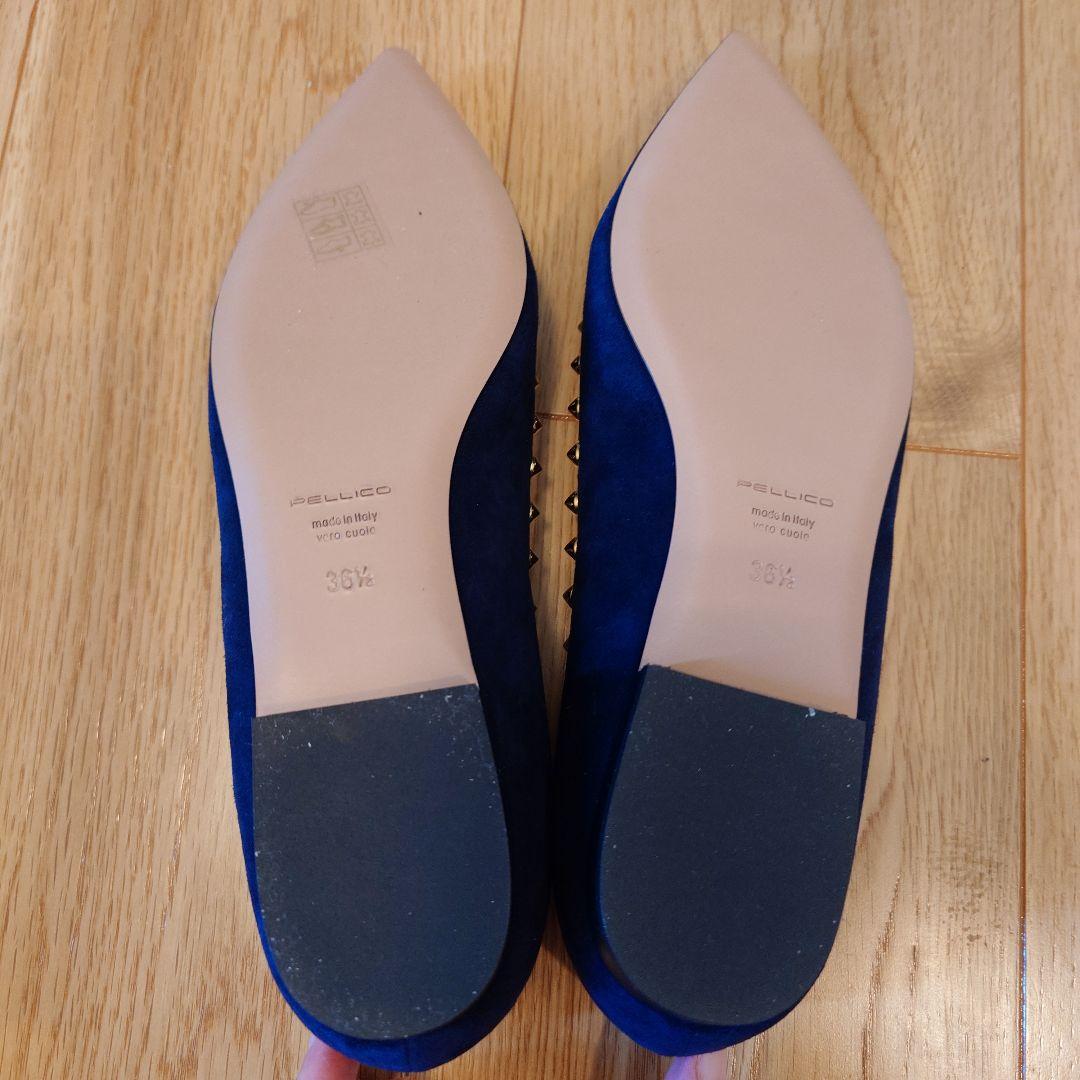 【未使用品】ペリーコ　ANIMA　 1.0cm　スタッズパンプス　NAVY