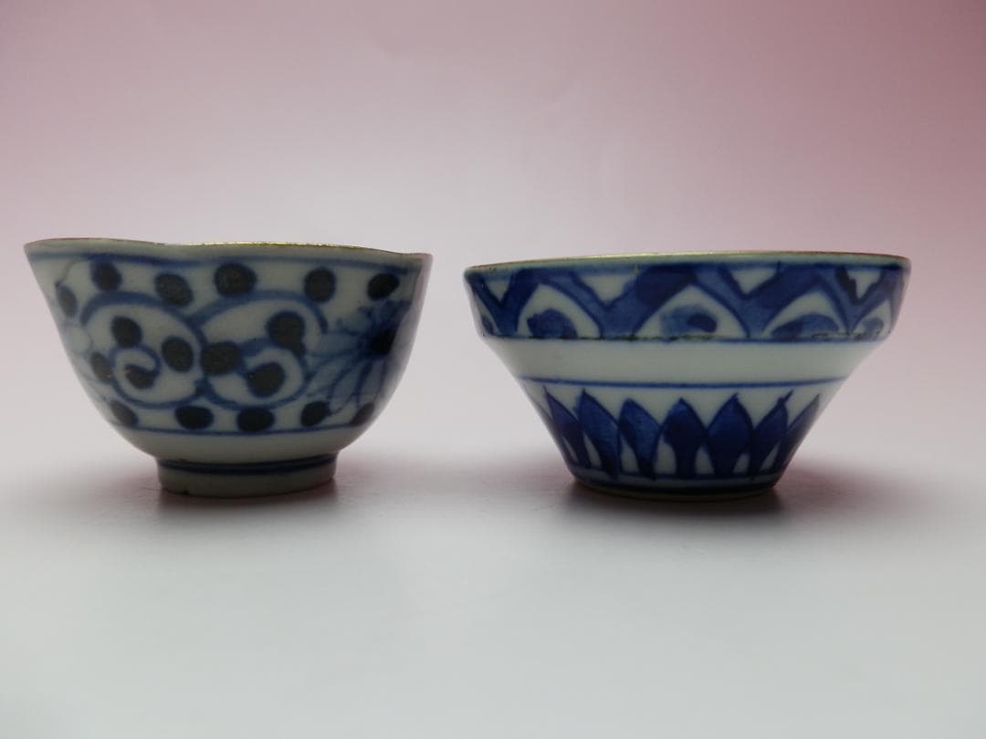 九谷 金彩 盃 花紋 他 4客セット E71224