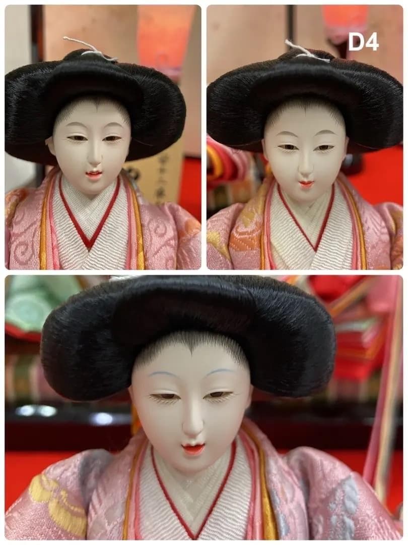 D4-2 美品　芥子サイズ　三人官女のみ　三段飾り官女のみ　ひな人形官女