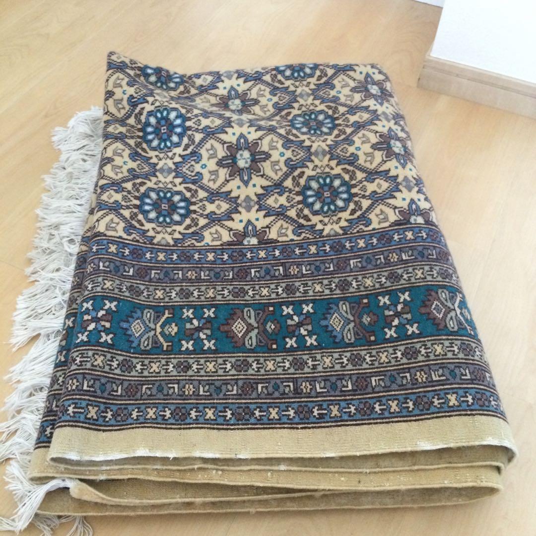 パキスタンラグ　ヴィンテージラグ　手織り絨毯　カーペット　ウール