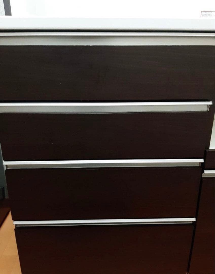 ニトリ　キッチンボード　食器棚　100㎝　ブラウン