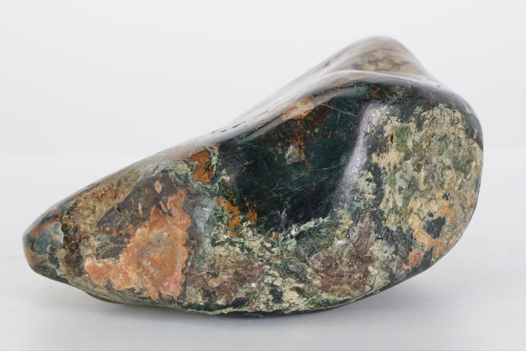 根尾谷 菊花石 サバ菊 八重一輪 紋石 共箱 台座付 872g 鑑賞石 水石