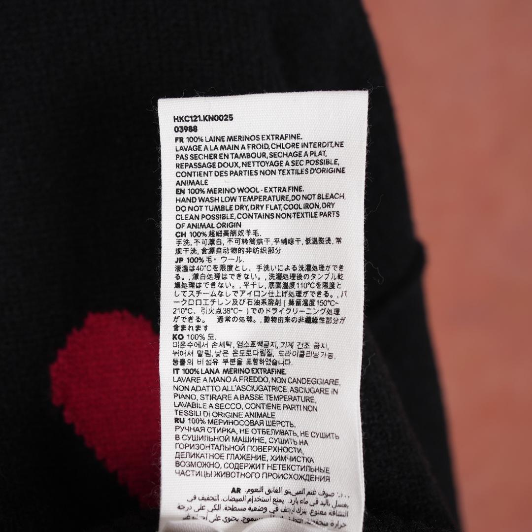 【タグ付き】AMI PARIS ハート刺繍 セーター 男女兼用 秋冬ニット