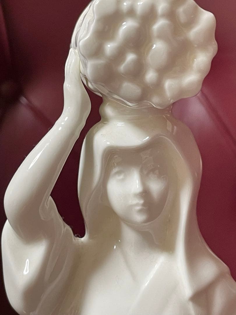 m@オールド★プレミアノリタケ / ボーンチャイナ薪持女性のフィギュリンH23