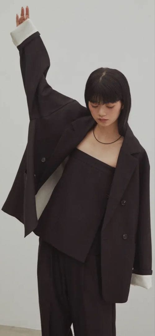 ジャケット・アウター dium. Herringbone Over Size Jacket