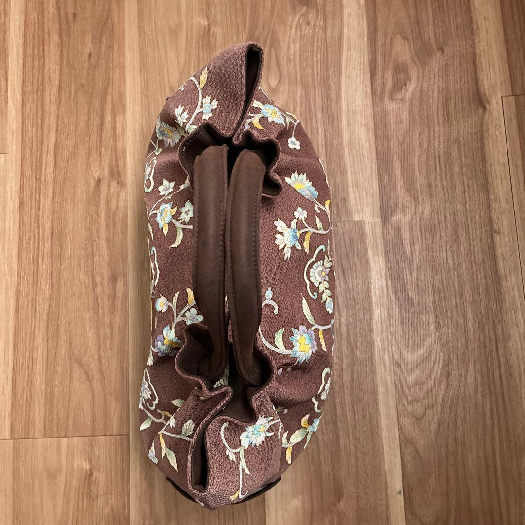 【新品】OKAJIMA 刺繍入り和装用バッグ 中型