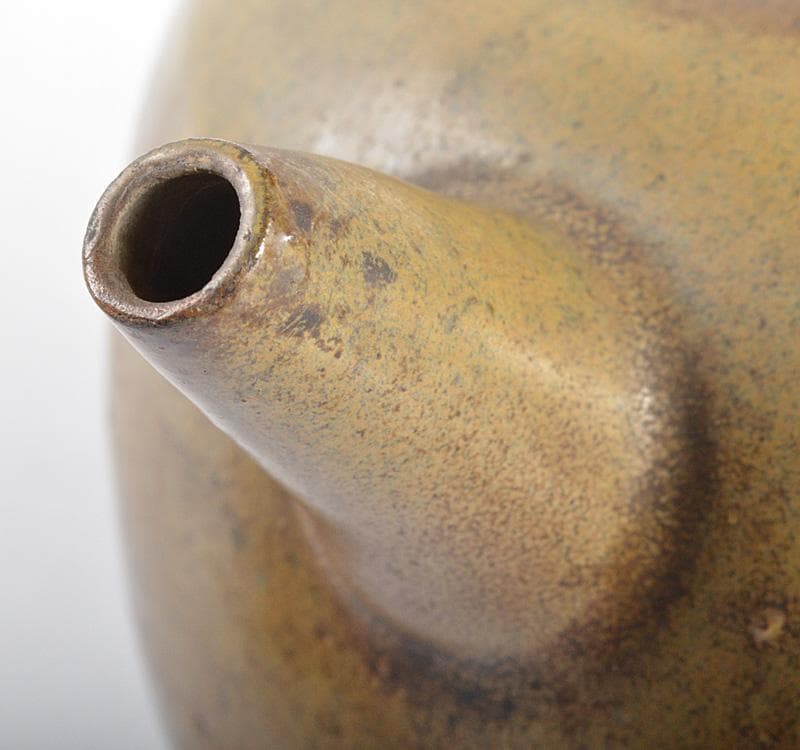 中国　 茶葉末釉　急須　茶壷　 金継ぎ直し　M　R4778