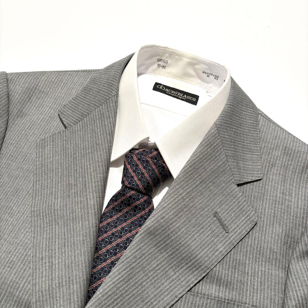 【極美品】GUCCI スーツ セットアップ グレー ストライプ 46