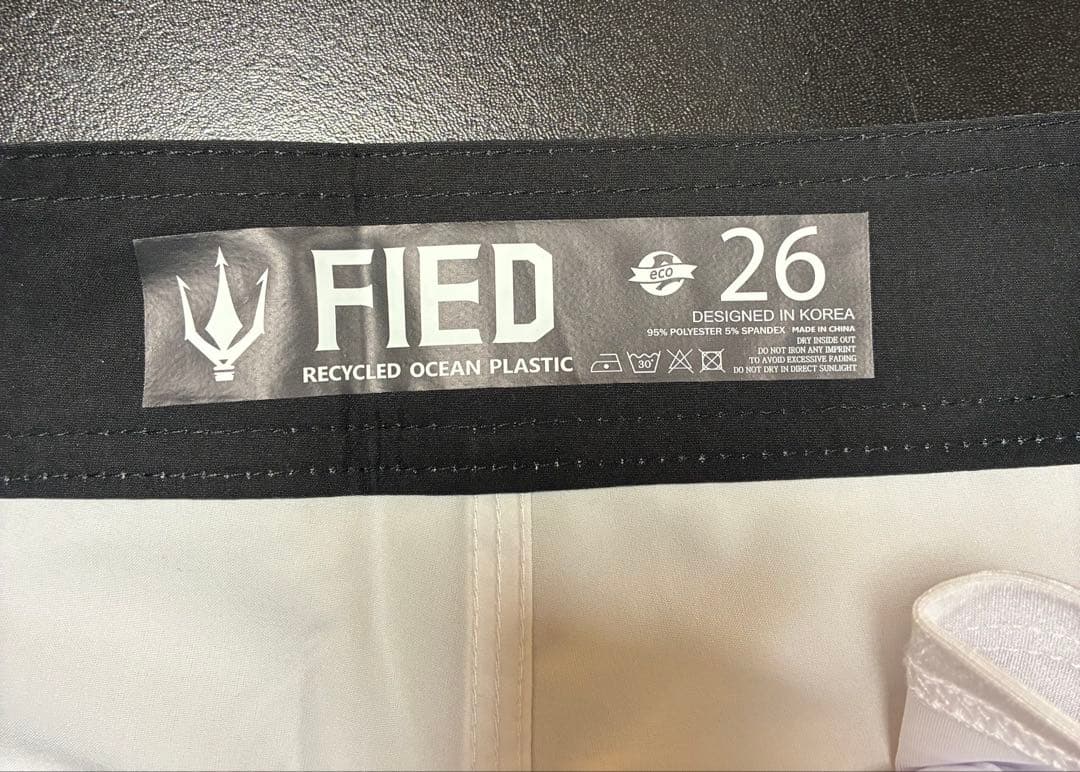 FIED ファイド サーフパンツ Sサイズ ホワイト ストライプ フィジーク