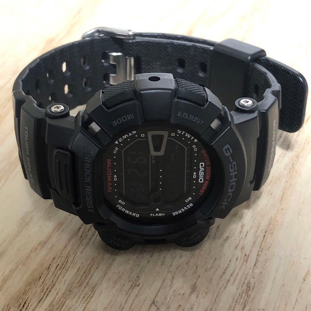 【レアカラーG-SHOCK G-9000】MUDMAN オールブラック★完動美品
