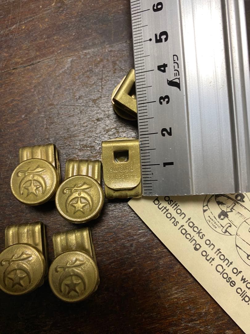 40s'50s'ビンテージ シュライナー サスペンダーボタン チェンジボタン