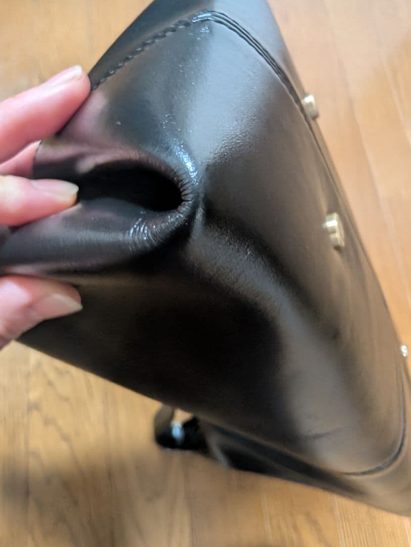 FOLNUA ブラックヴィンテージ　バトーバッグ