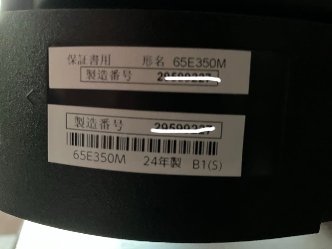 REGZA 65型4K液晶テレビ65E350M