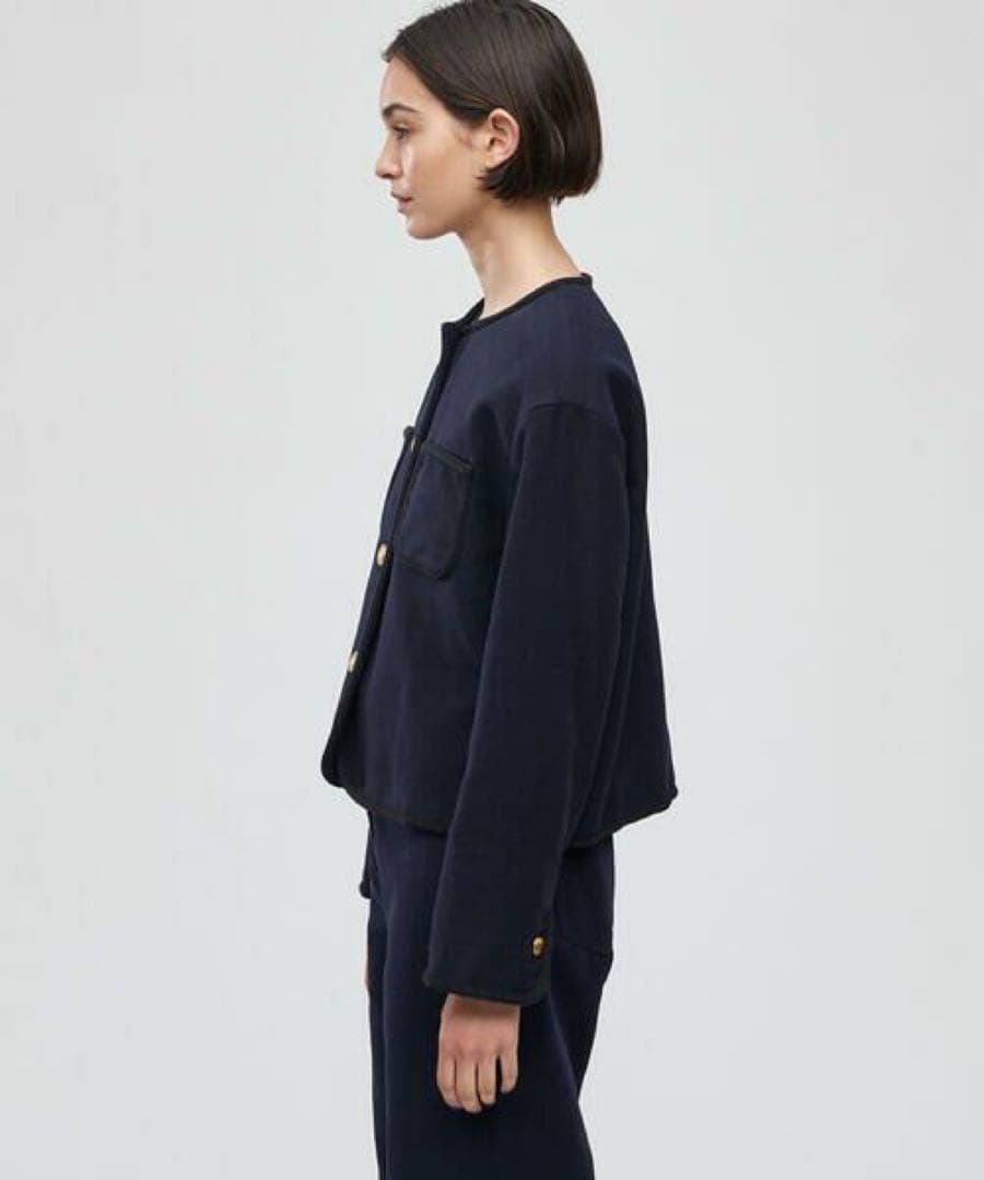 新品☆TOMORROWLAND コットンモールスキン クルーネックジャケット