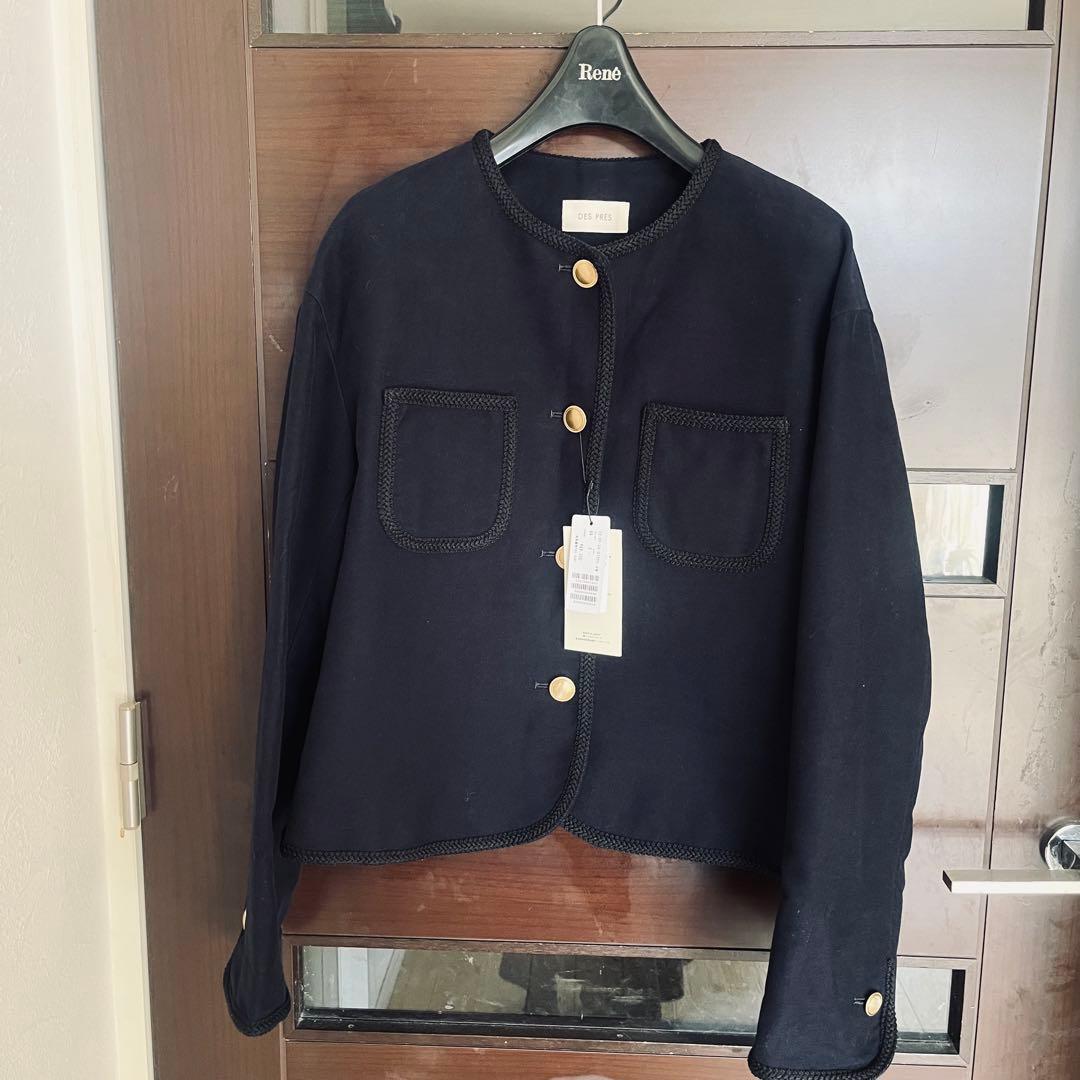 新品☆TOMORROWLAND コットンモールスキン クルーネックジャケット