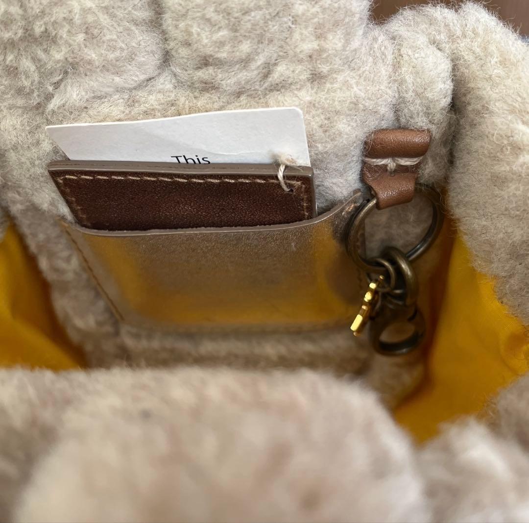 ebagos ボア・ウト・ウト・ラビットファーバッグ