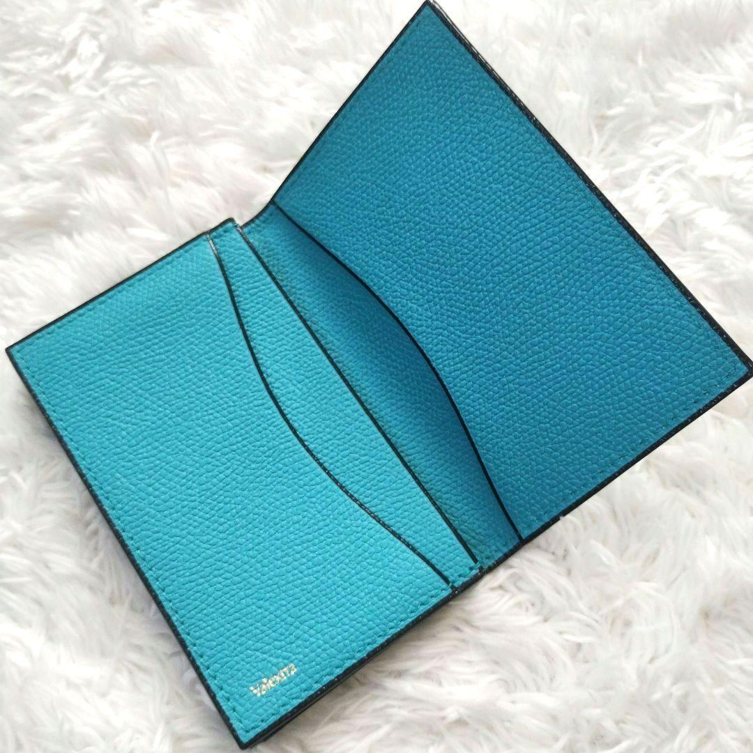 未使用品　ヴァレクストラ　名刺入れ　カードケース 　ブルー　グリーン　男女兼用
